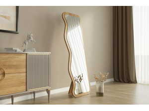 Holzspiegel "Asel" - 50 x 160 cm - Beige 2