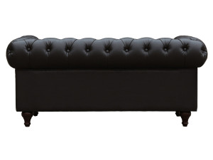 Chesterfield-Sofa "Aliza" - 157 x 82 x 70 cm - 2-Sitzer - Braun 2