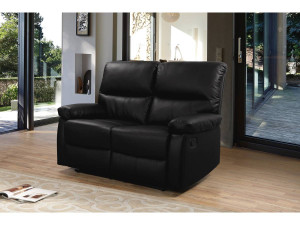 Relax-Sofa "Lincoln" - 147 x 89 x 103 cm - 2-Sitzer - Schwarz 2