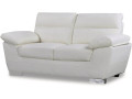 Ledersofa aus rekonstituiertem Leder und PVC "Dallas" - 169 x 88 x 90 cm - 2-Sitzer - Weiß