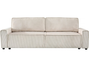 Sofa mit Schlaffunktion aus Cord "Montaigne" -- 3-Sitzer - Beige