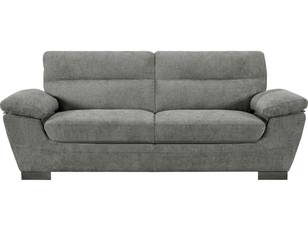 Stoffsofa „Dallas“ - 210 X 88 X 90 cm - 3-Sitzer - Grau