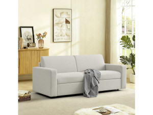Express-Sofa mit Stoffbezug "Diana" - Liegefläche 140 cm - 3-Sitzer - Beige 2