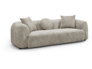 Gerades Sofa aus strukturiertem Stoff „Faubourg“ – 3-Sitzer – Grau