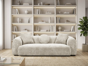 Gerades Sofa aus strukturiertem Stoff „Faubourg“ – 3-Sitzer – Grau 2