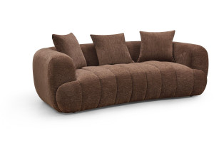 Gerades Sofa im Bubble-Stil aus strukturiertem Stoff „La Fayette“ – 3-Sitzer – Braun