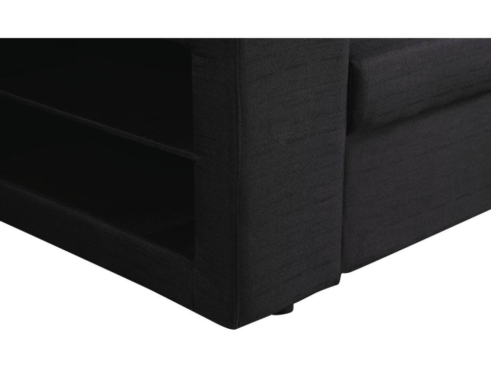 Ecksofa reversibel mit Schlaffunktion "Axel" - 3-Sitzer - Schwarz