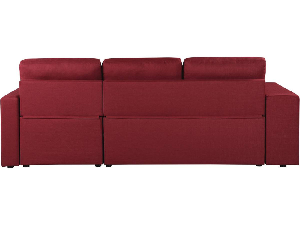 Ecksofa reversibel mit Schlaffunktion "Axel" - 3-Sitzer - Rot