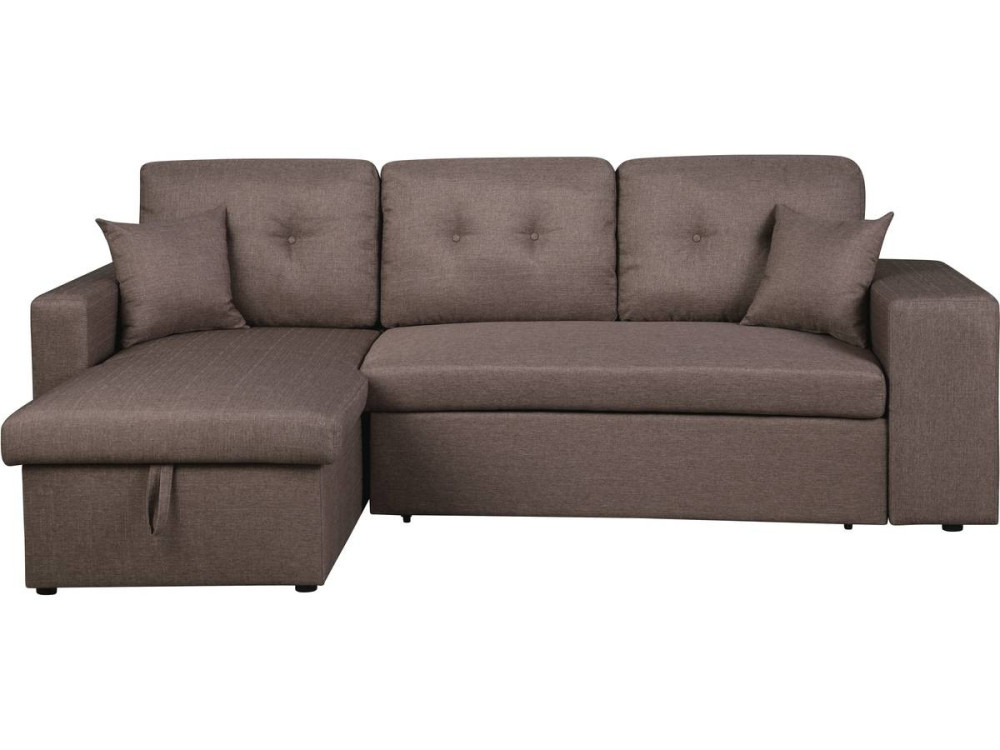 Ecksofa reversibel mit Schlaffunktion "Axel" - 3-Sitzer - Taupe