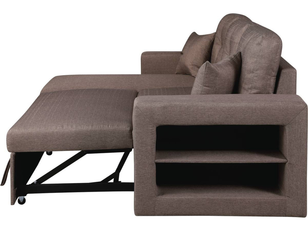 Ecksofa reversibel mit Schlaffunktion "Axel" - 3-Sitzer - Taupe