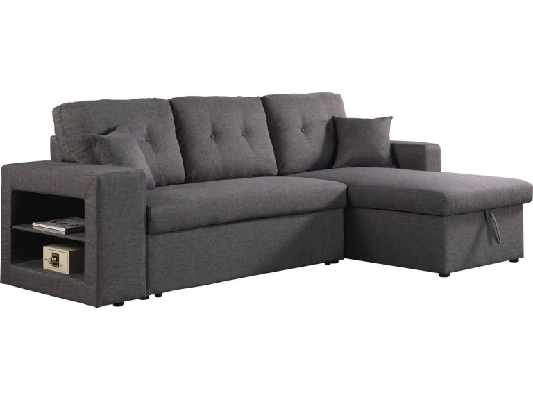 Ecksofa reversibel mit Schlaffunktion "Axel" - 3-Sitzer - Grau