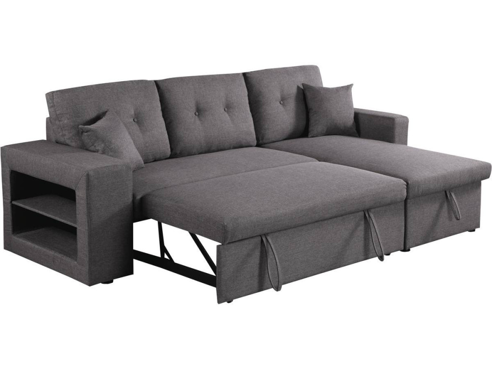 Ecksofa reversibel mit Schlaffunktion "Axel" - 3-Sitzer - Grau