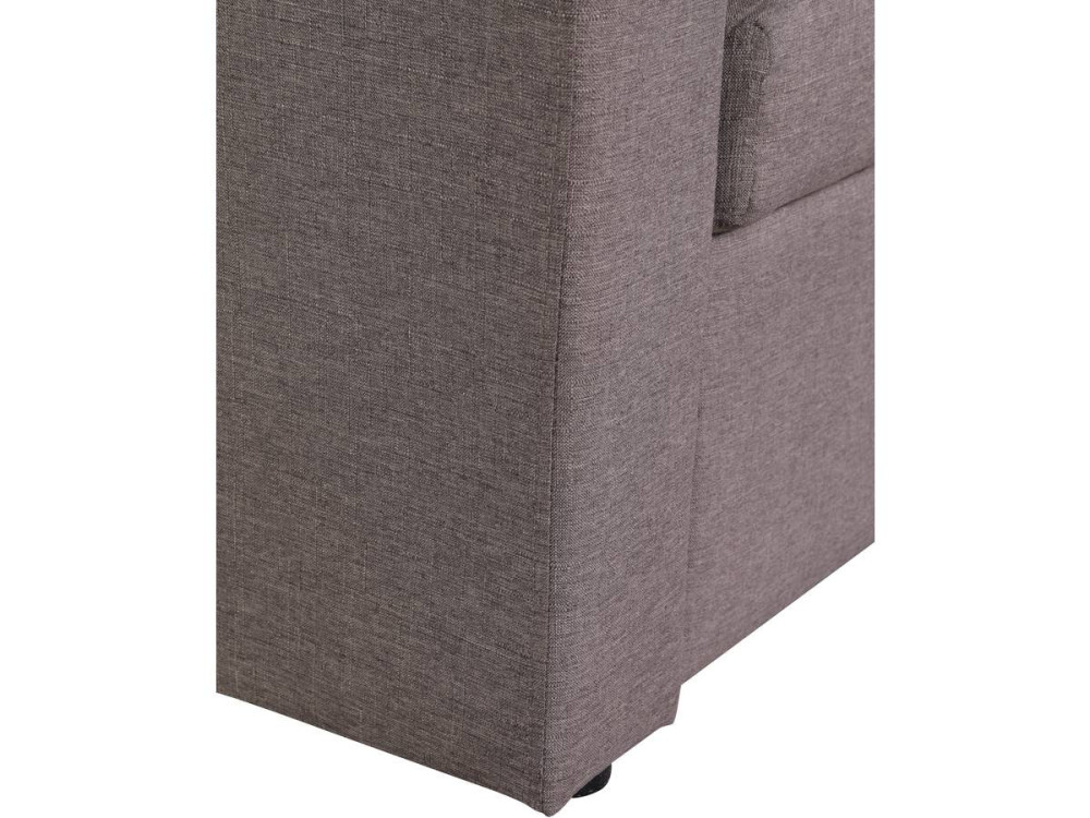 Ecksofa reversibel mit Schlaffunktion und Stauraum „Alain“ - 3-Sitzer - Taupe