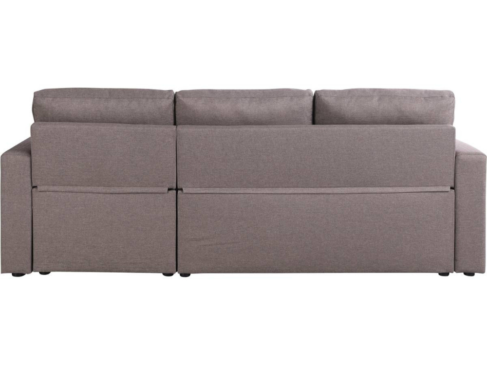 Ecksofa reversibel mit Schlaffunktion und Stauraum „Alain“ - 3-Sitzer - Taupe