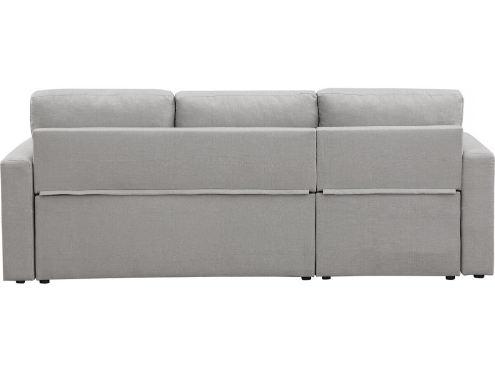 Ecksofa reversibel mit Schlaffunktion und Stauraum „Alain“ - 3-Sitzer - Hellgrau