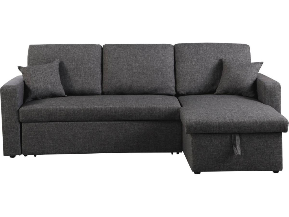 Ecksofa reversibel mit Schlaffunktion und Stauraum „Alain“ - 3-Sitzer - Grau