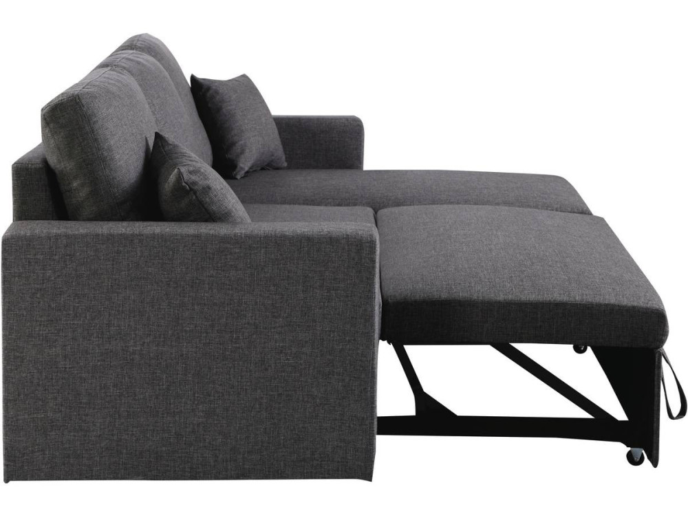 Ecksofa reversibel mit Schlaffunktion und Stauraum „Alain“ - 3-Sitzer - Grau
