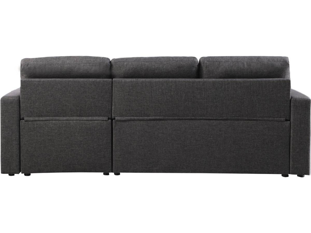 Ecksofa reversibel mit Schlaffunktion und Stauraum „Alain“ - 3-Sitzer - Grau
