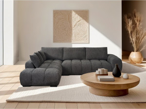 Ecksofa aus Stoff "Monceau" - 3-Sitzer - Grau 2