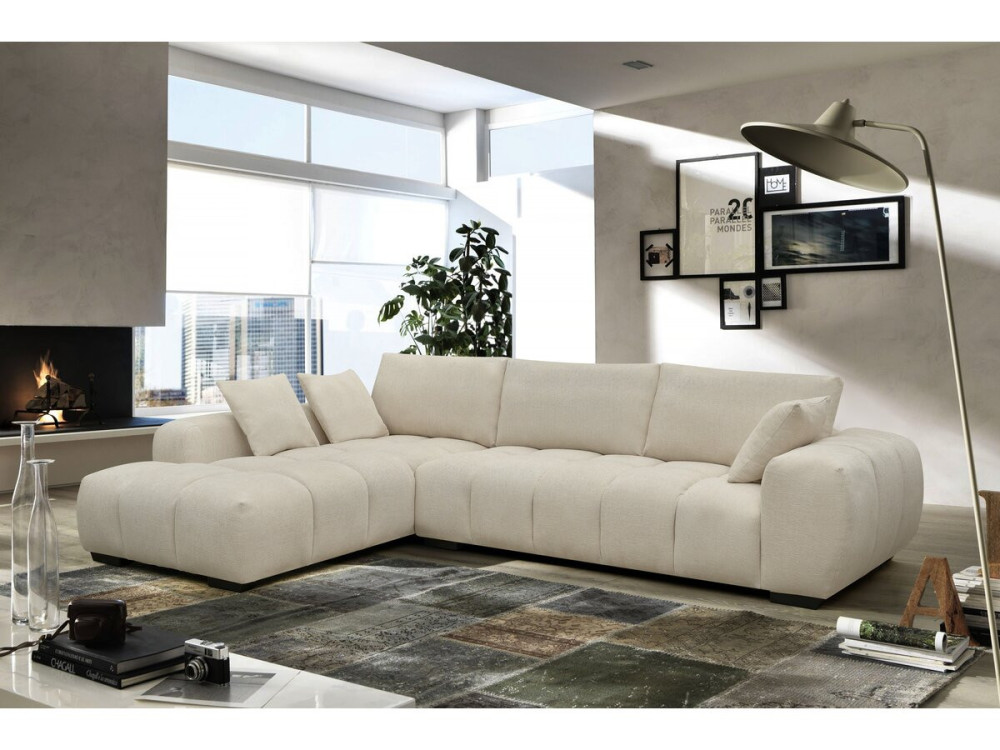 Ecksofa aus Stoff "Monceau" - 3-Sitzer - Beige