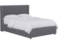 Doppelbett aus Leinen mit Bettkasten "St. Moritz". - 160 x 200 cm - Beige - Gris