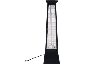 Elektrischer Heizstrahler aus Carbonfaser "Volcano" - 2000 W  - Schwarz