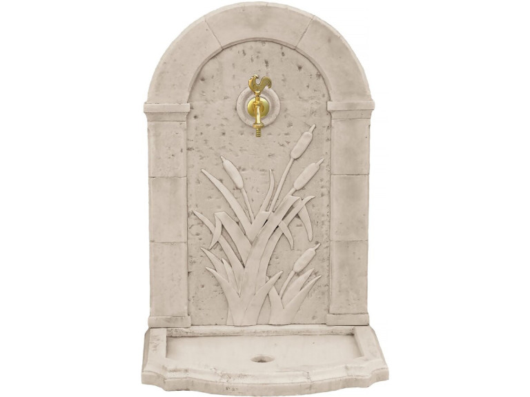 Brunnen "ROSEAU" - aus rekonstituiertem Stein - 62 x 42 x 93 cm