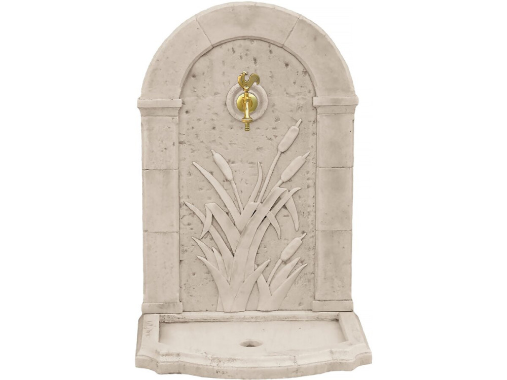 Brunnen "ROSEAU" - aus rekonstituiertem Stein - 62 x 42 x 93 cm