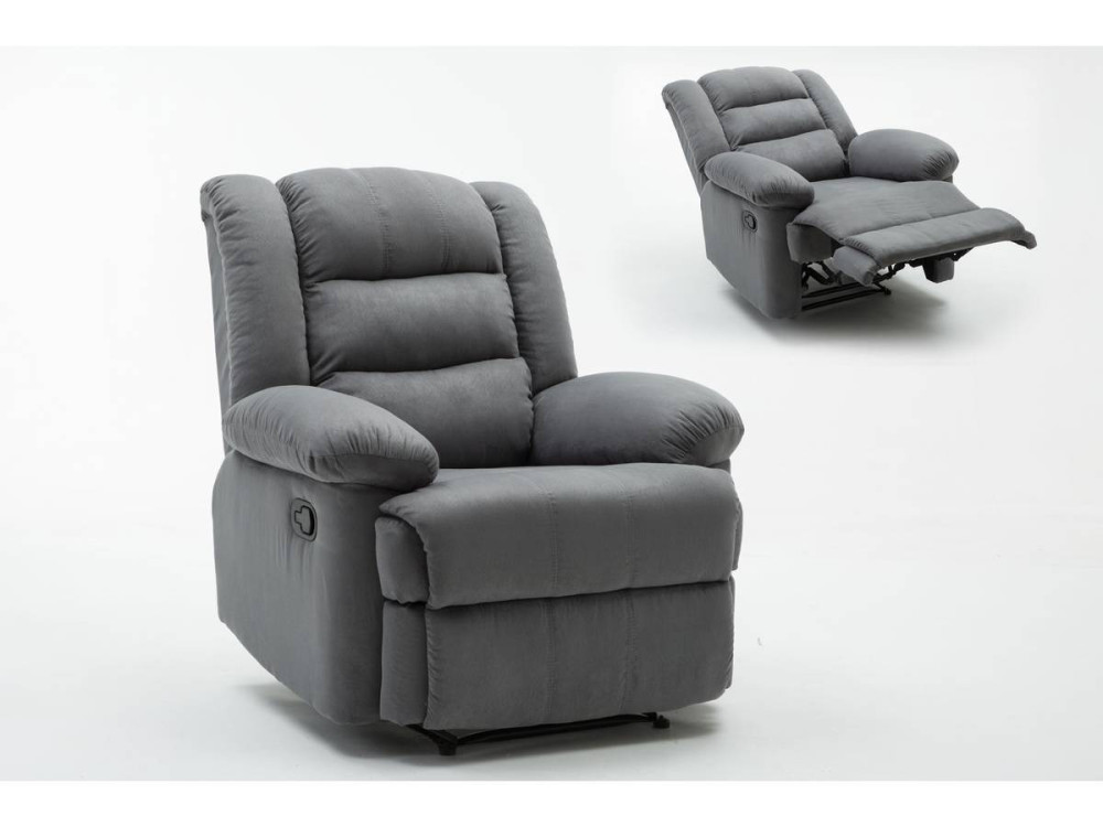Relax-Sessel "Buckingham" - 85 x 93 x 100 cm - Hellgrau