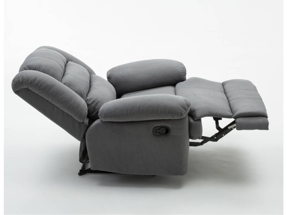 Relax-Sessel "Buckingham" - 85 x 93 x 100 cm - Hellgrau