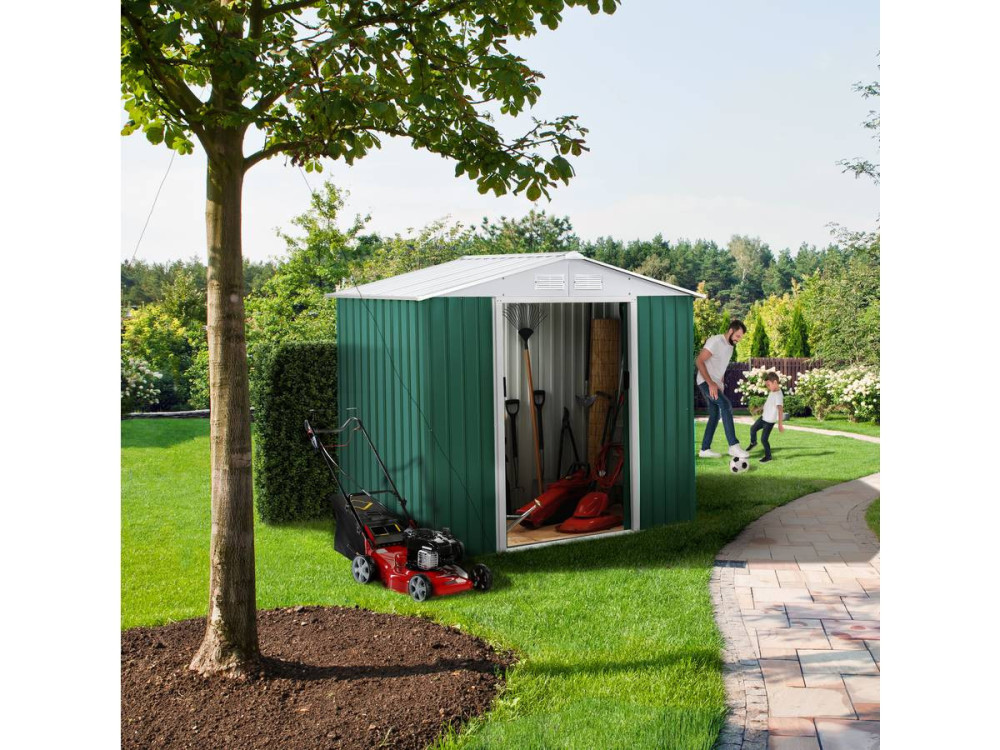 Gerätehaus aus Metall "Rosas" - 2,71 m² - Grün