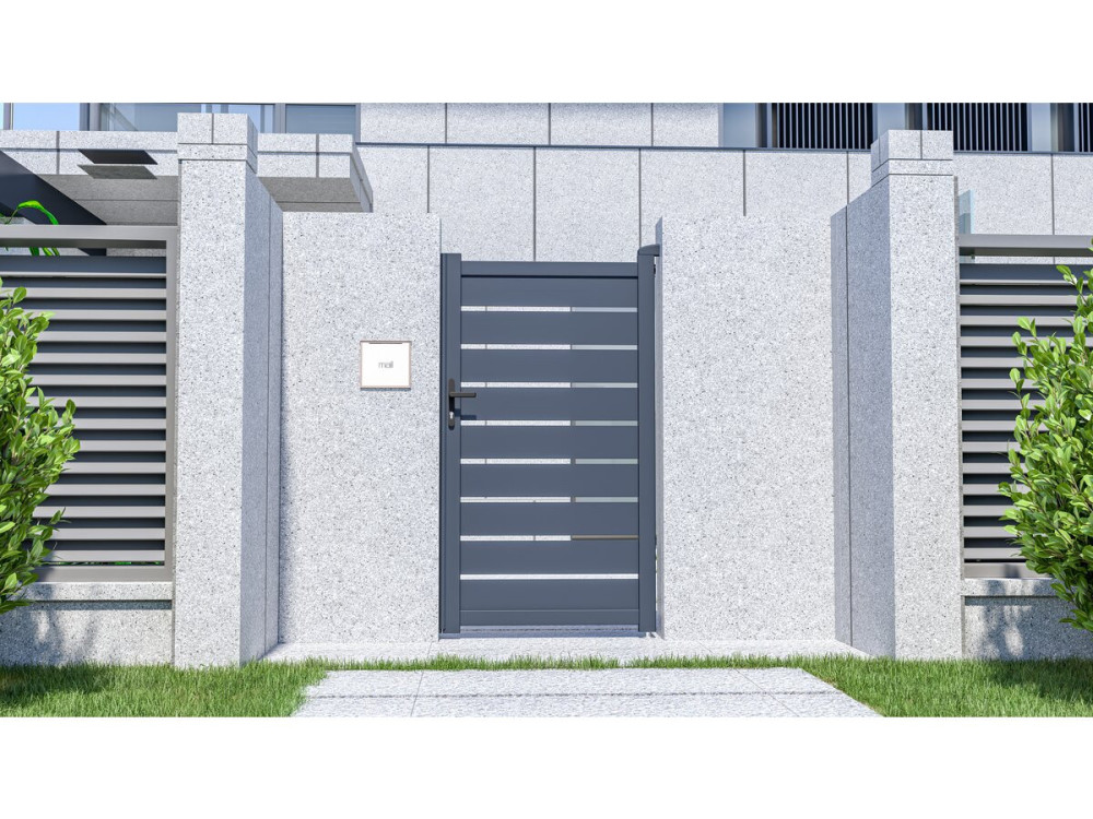 Gartentor aus Aluminium "Bastien" - 100 x 176 cm - Anthrazit