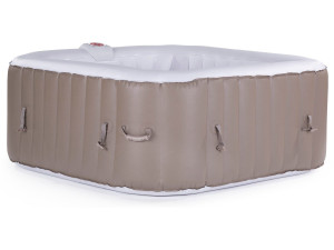 AUFBLASBARER WHIRLPOOL MONAC AUS PVC - 6 PERSONEN - TAUPE/CREME