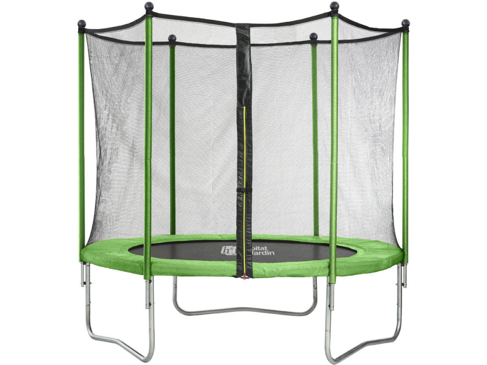 Trampolin "Yoopi" - Ø 1,8 m - mit Netz + Leiter + Abdeckung + Befestigungsset