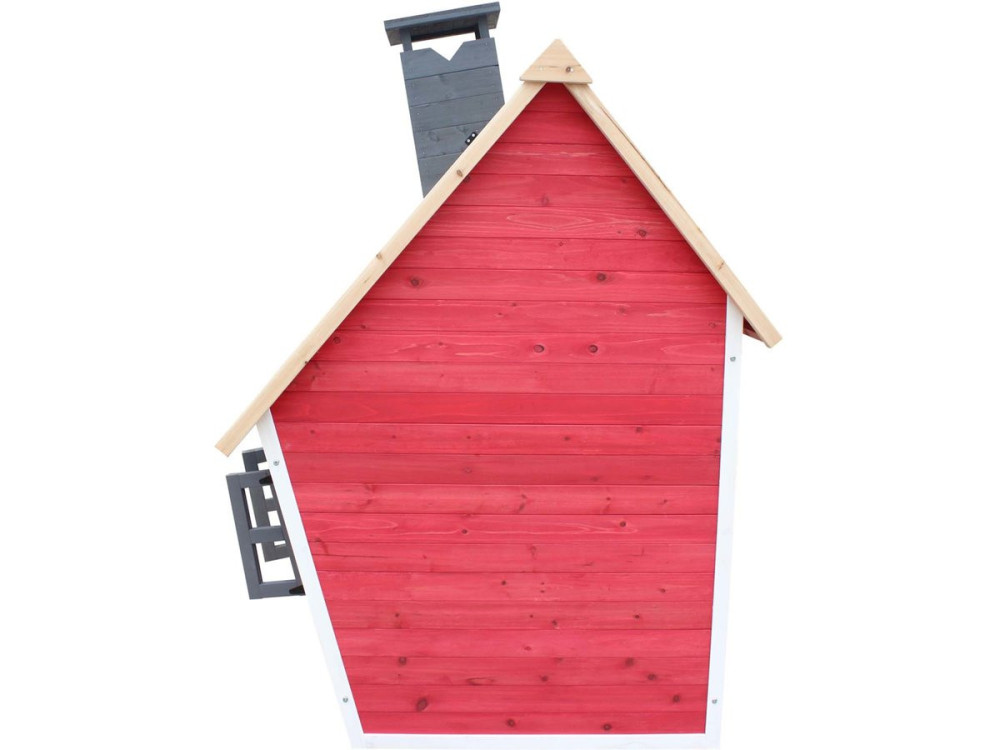 Kindergartenhaus "Lilou" - 119,5 x 156 x 102 cm - Rot/Grau