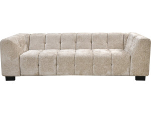 Designer 3-Sitzer Sofa aus Chenille-Stoff "Foch" - Beige