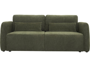 Gerades 3-Sitzer-Sofa aus Stoff „Concorde“ mit Schlaffunktion – Grün