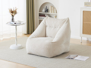 Cord-Hocker „Medellin“ – Beige – 85 x 85 x 72 cm 2