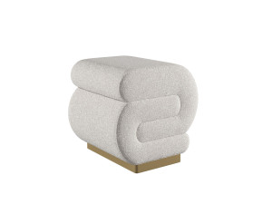Sitzsack aus Holz "Sally" 40 x 42 x 42 cm - Creme