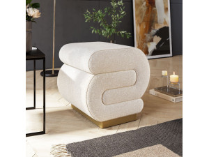 Sitzsack aus Holz "Sally" 40 x 42 x 42 cm - Creme 2