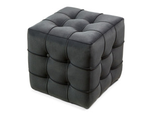 Sitzsack aus Samt "Lizbon" - 42 x 42 x 42 cm - Grau