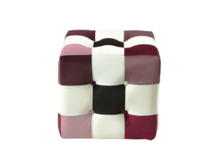 Sitzsack aus Samt "Patchwork" - 42 x 42 x 42 cm - Mehrfarbig
