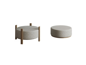 Sitzsack aus Holz "Clone" - 47 x 48 x 45 cm - Beige