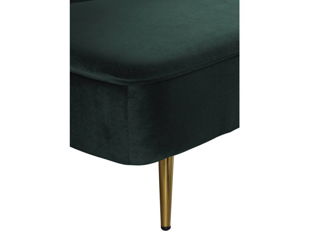 Schlafsofa aus Samt "James" - 180 x  83 x 75 cm - 3-Sitzer - Dunkelgrün