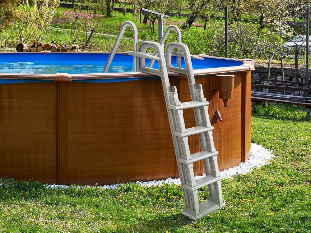 Doppeltreppe für Pool "Mario" mit Kindersicherung
